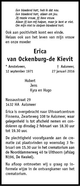 Familiebericht/overlijdensbericht
