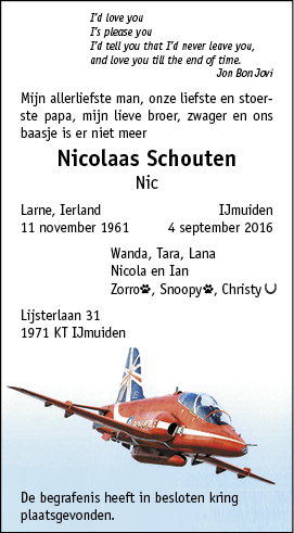 Familiebericht/overlijdensbericht
