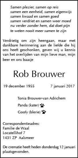 Familiebericht/overlijdensbericht