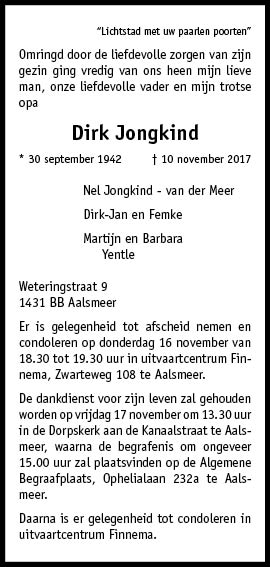 Familiebericht/overlijdensbericht