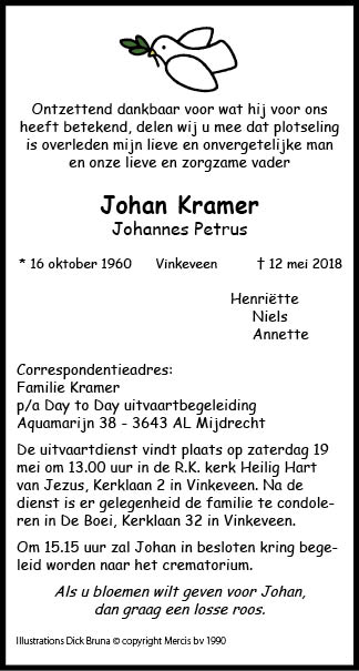 Familiebericht/overlijdensbericht
