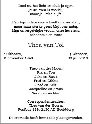 Familiebericht/overlijdensbericht