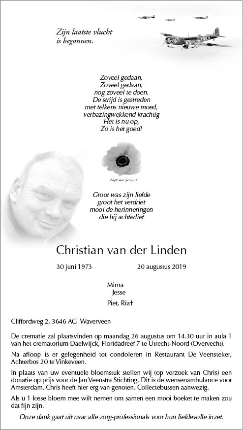 Familiebericht/overlijdensbericht
