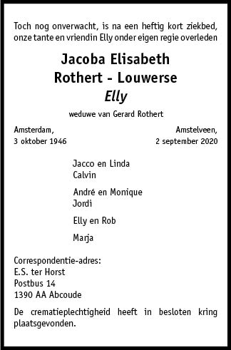 Familiebericht/overlijdensbericht