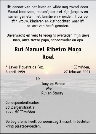 Familiebericht/overlijdensbericht