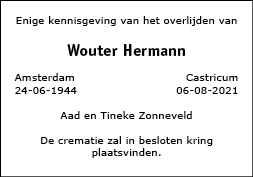 Familiebericht/overlijdensbericht