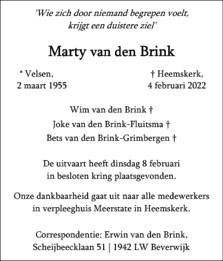 Familiebericht/overlijdensbericht
