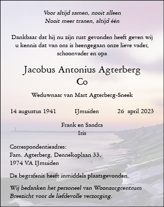 Familiebericht/overlijdensbericht