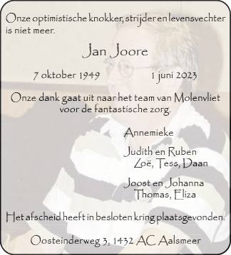 Familiebericht/overlijdensbericht