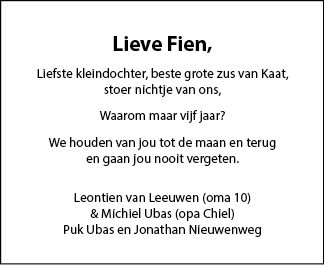 Familiebericht/overlijdensbericht