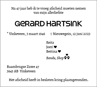 Familiebericht/overlijdensbericht