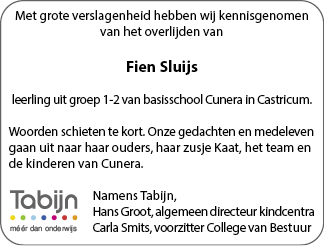 Familiebericht/overlijdensbericht