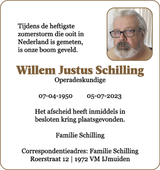 Familiebericht/overlijdensbericht