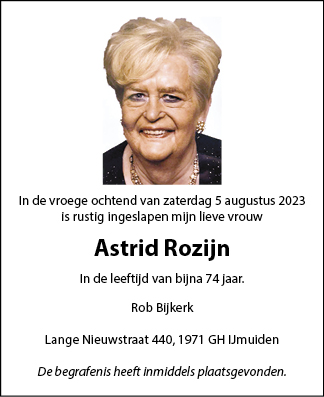 Familiebericht/overlijdensbericht