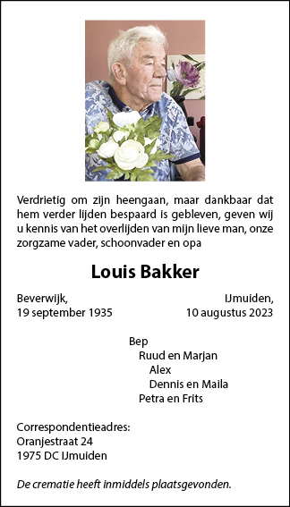Familiebericht/overlijdensbericht
