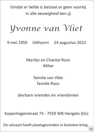 Familiebericht/overlijdensbericht