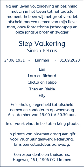 Familiebericht/overlijdensbericht