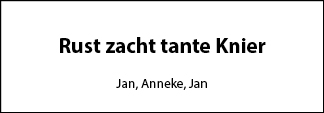 Familiebericht/overlijdensbericht