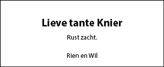 Familiebericht/overlijdensbericht