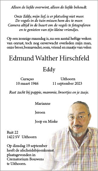 Familiebericht/overlijdensbericht