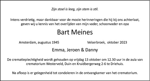 Familiebericht/overlijdensbericht