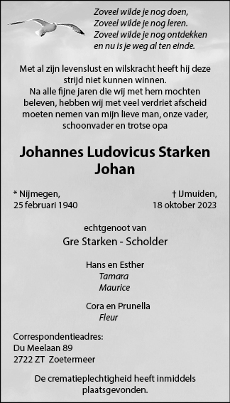 Familiebericht/overlijdensbericht