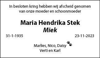 Familiebericht/overlijdensbericht