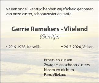 Familiebericht/overlijdensbericht