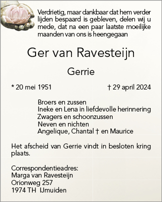 Familiebericht/overlijdensbericht
