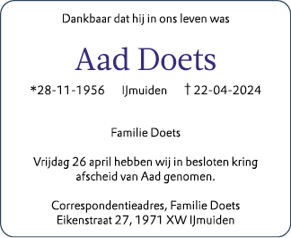 Familiebericht/overlijdensbericht