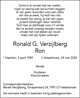 Familiebericht/overlijdensbericht