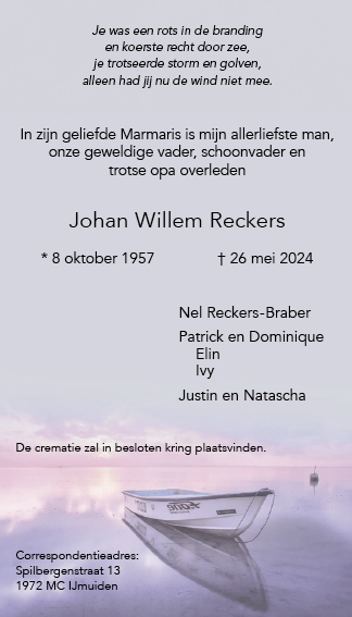Familiebericht/overlijdensbericht