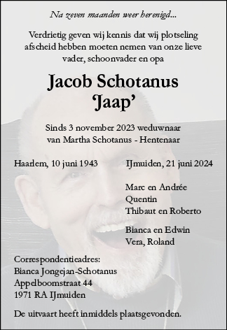 Familiebericht/overlijdensbericht