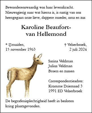 Familiebericht/overlijdensbericht