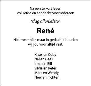 Familiebericht/overlijdensbericht