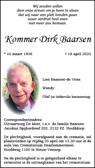 Familiebericht/overlijdensbericht