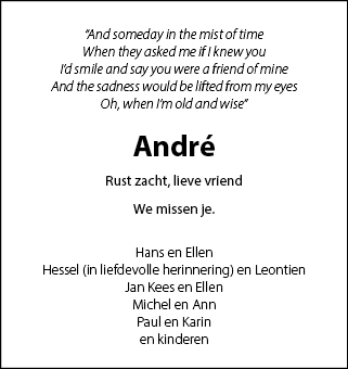 Familiebericht/overlijdensbericht