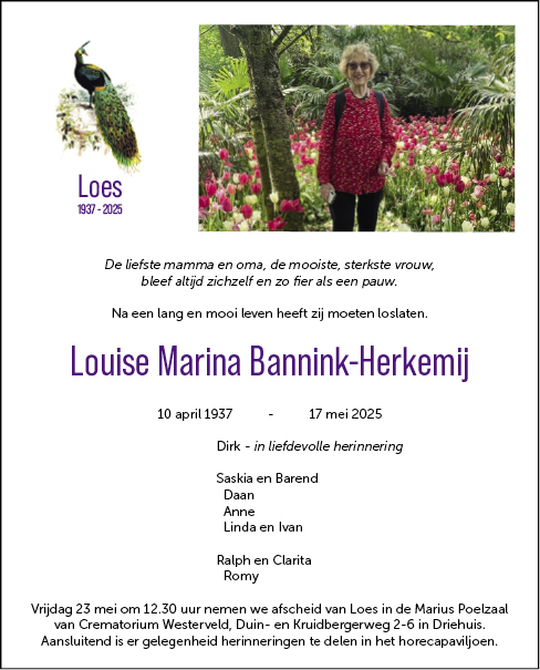 Familiebericht/overlijdensbericht
