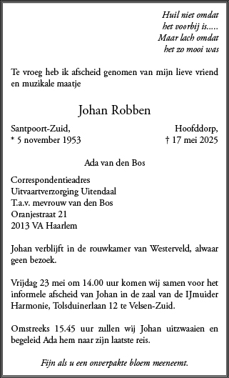 Familiebericht/overlijdensbericht
