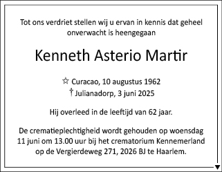 Familiebericht/overlijdensbericht
