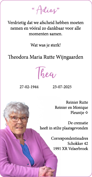 Familiebericht/overlijdensbericht