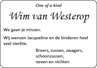 Familiebericht/overlijdensbericht