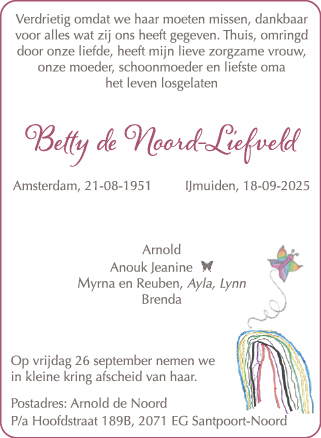 Familiebericht/overlijdensbericht