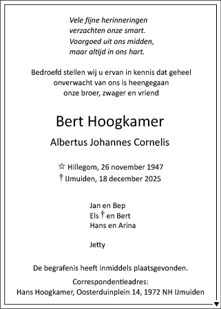 Familiebericht/overlijdensbericht