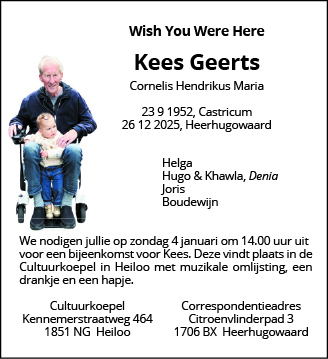 Familiebericht/overlijdensbericht