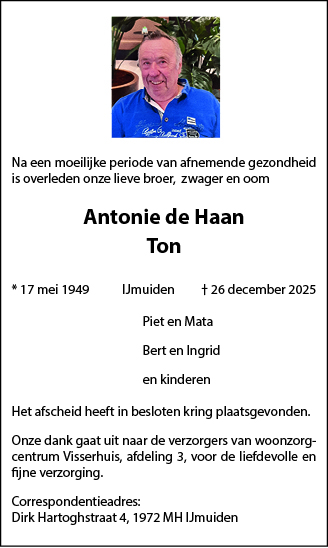 Familiebericht/overlijdensbericht