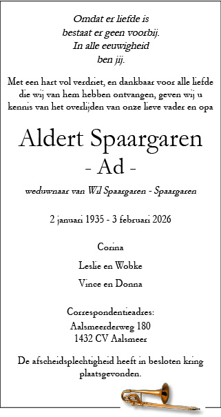 Familiebericht/overlijdensbericht