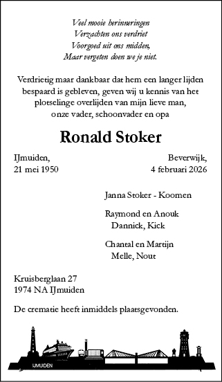 Familiebericht/overlijdensbericht