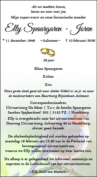 Familiebericht/overlijdensbericht