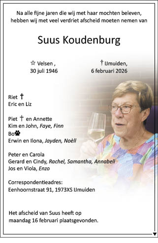 Familiebericht/overlijdensbericht